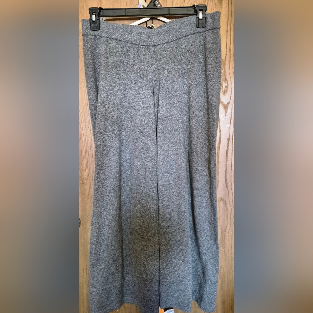 Gap Maternity Size Small Gray No Panel Sweater Knit Pull On Pants S Wide Leg